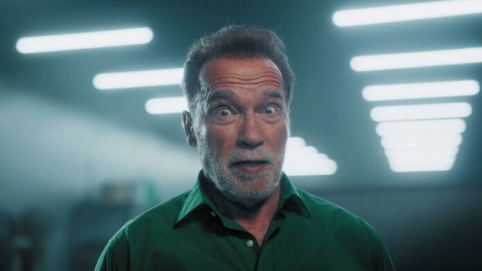 Nell'immagine Arnold Schwarzenegger in una scena dello spot Parkside di Lidl - Smart Marketing