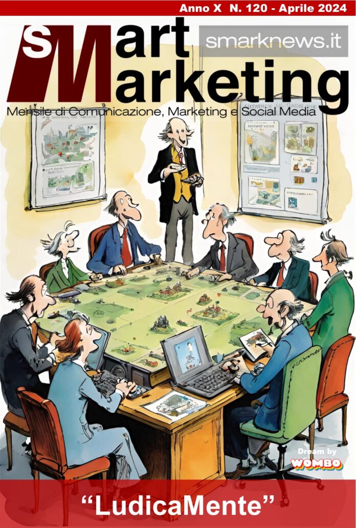Nell'immagine la Copertina d'Artista del numero di Aprile 2024 di Smart Marketing